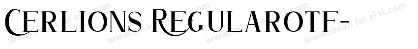 Cerlions Regularotf字体转换